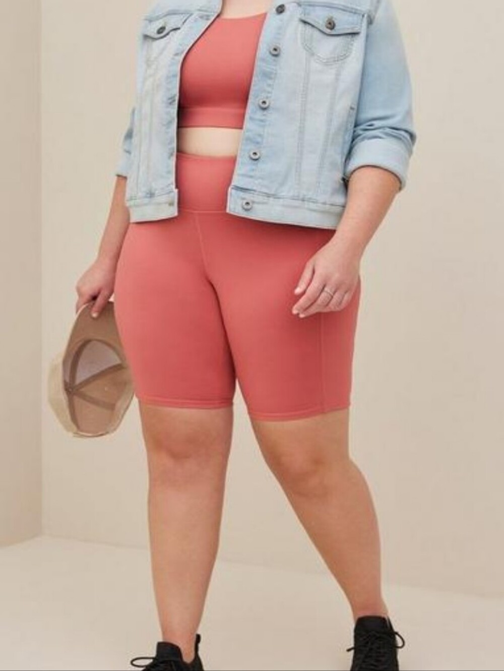Women’s High-Waist Active Bike Shorts in Dusty Rose
